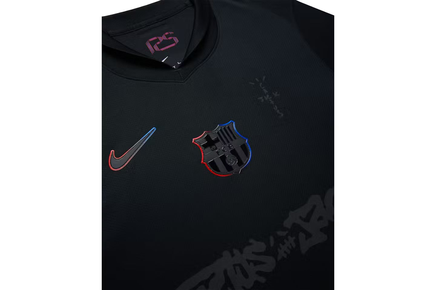 Maillot Travis Scott x FC Barcelone 2024/25 Match Away Cactus Jack noir