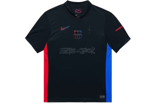 Maillot Travis Scott x FC Barcelone 2024/25 Match Away Cactus Jack noir