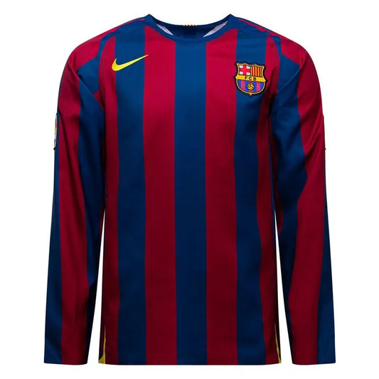 Maillot FC Barcelone Domicile 2005/06 Reissue Manches Longues Edition Limitée